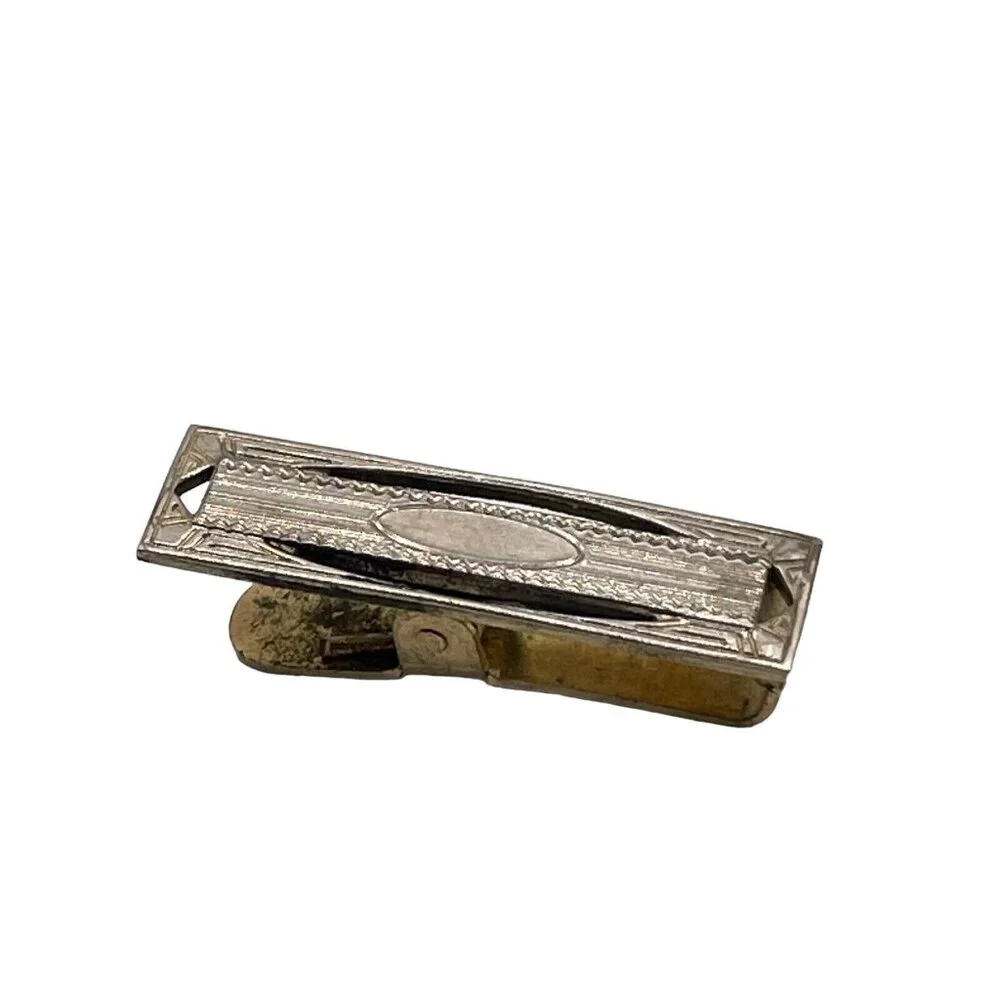 WEH CO Walter E. Hayward Gold Tone Men’s‎ Bar Pin blank monogram Mini Vintage